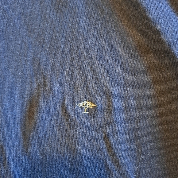 Fynch Hatton men's size X Large zip up sweater dark blue fine knit, full zipper - Picture 3 of 8